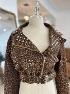 Leopard Studs Jacket