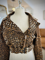 Leopard Studs Jacket