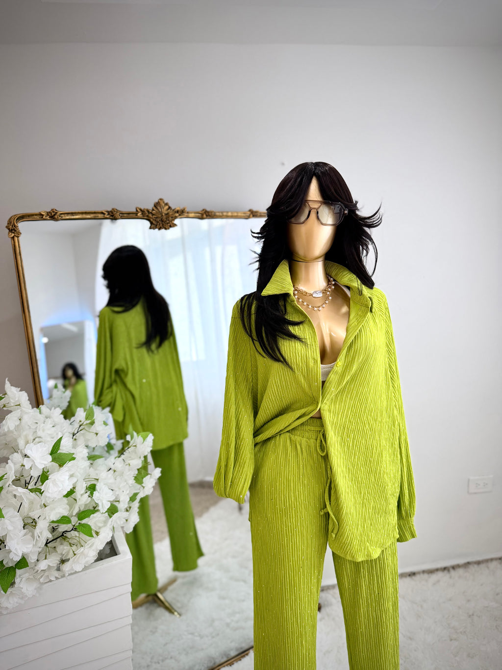 Rhinestone Lime Set (bralette no incluido )