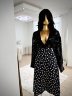 Noir Button Blouse