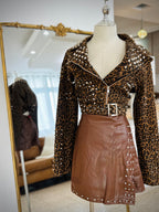 Leopard Studs Jacket