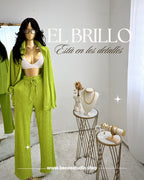 Rhinestone Lime Set (bralette no incluido )